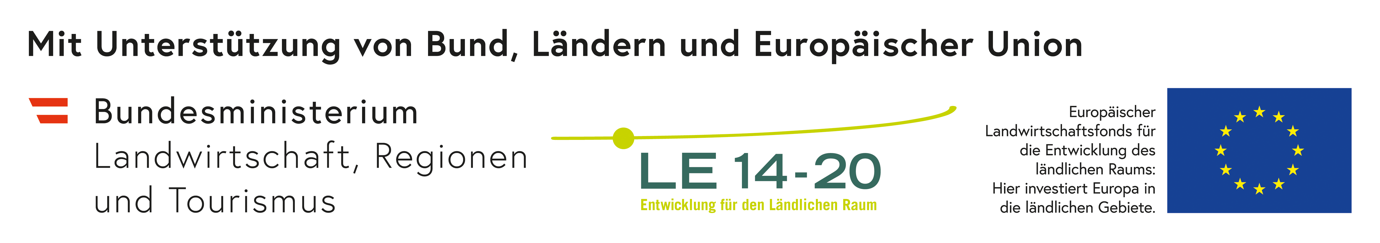 Förderleiste vom Bundesministerium für Landwirtschaft, Regionen und Tourismus