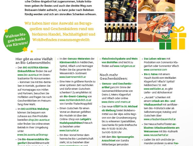 Wertvolle Bio-Geschenke