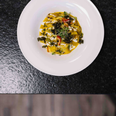 Bio-Gericht auf Teller