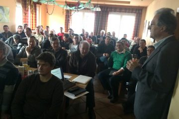 Besucher der Seminarreihe über Bio-Ackerbau ohne Zukaufdünger