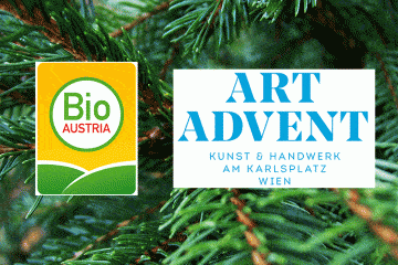 Plakat ART ADVENT mit BIO AUSTRIA-Logo